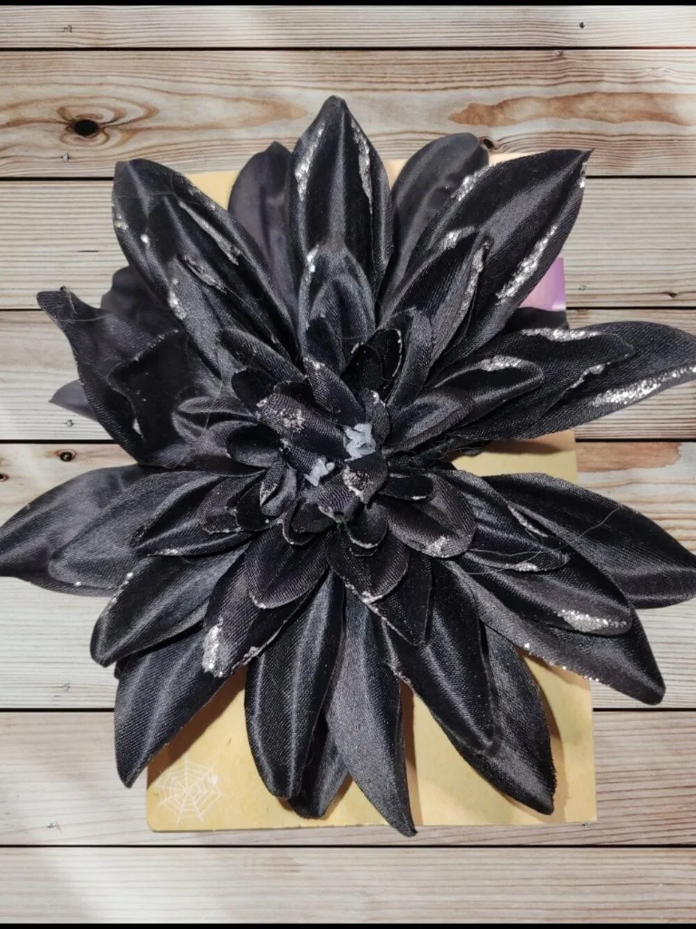 Lot of 9 - Fabric DAHLIA Flowers with Clips - For Crafting - Decoration - 5 Inch
